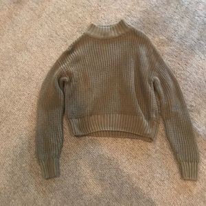 Olive green turtleneck sweater